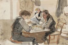 Men playing chess, 1875-1934. Creator: Isaac Lazerus Israels