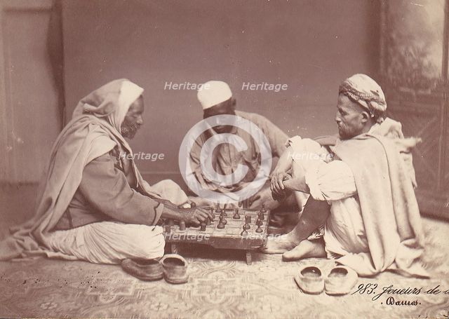 Men Playing Chess, Damascus, 1888. Creator: Unknown.
