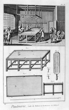 Men playing billiards, 1751-1777