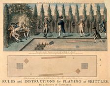Men playing skittles, 1786. Creator: Unknown