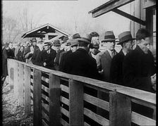 Men Queueing, 1933. Creator: British Pathe Ltd
