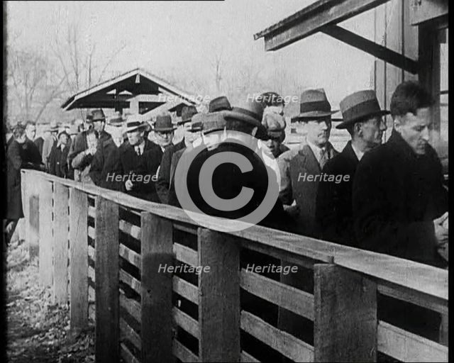 Men Queueing, 1933. Creator: British Pathe Ltd.