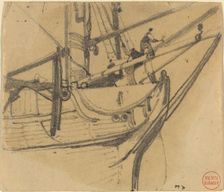 Men Repairing the Boom. Creator: Eugene Isabey