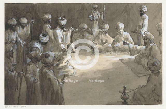 Men's meeting, 1910 or earlier.  Creator: Louwerse, H.C..