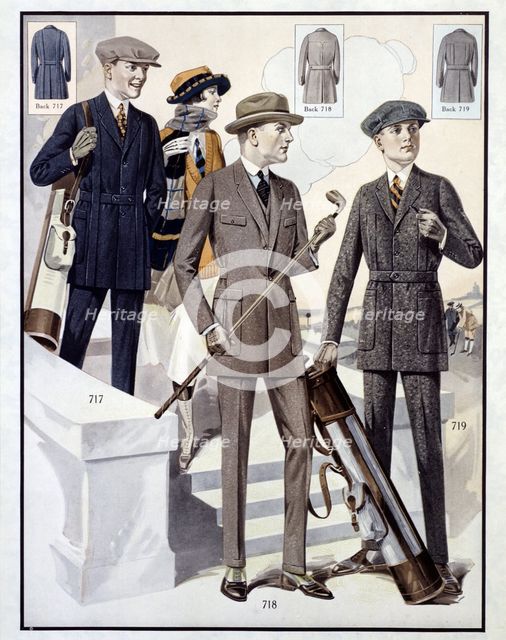 Men's Norfolk jackets, c1910. Creator: Unknown.