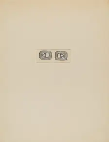 Men's Stock Buckles, c. 1936. Creator: Charles Criswell