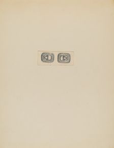 Men's Stock Buckles, c. 1936. Creator: Charles Criswell