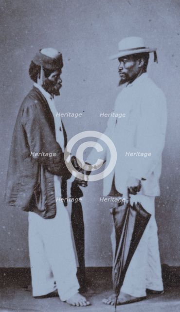 Men shaking hands, Brazil, 1890 (Inferred). Creator: Unknown.