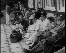 Men, Some in Cricket Gear, 1940. Creator: British Pathe Ltd