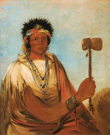 Men-són-se-ah, Left Hand, a Warrior, 1830. Creator: George Catlin