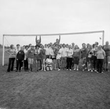 Men vs ladies football match, Doncaster, South Yorkshire, 1971. Creator: Michael Walters