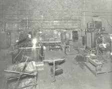 Men welding, Charlton Central Repair Depot, London, 1932