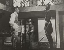 Men with bayonet and sword, 1938. Creator: Unknown