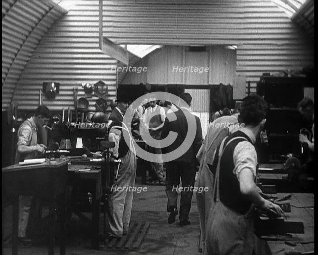 Men Working at a Training Centre, 1933. Creator: British Pathe Ltd.