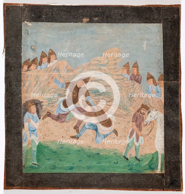 Men wrestle, c1800. Creator: Unknown.