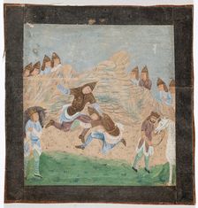 Men wrestle, c1800. Creator: Unknown