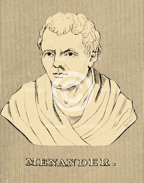 'Menander', (c342-290 BC), 1830. Creator: Unknown.