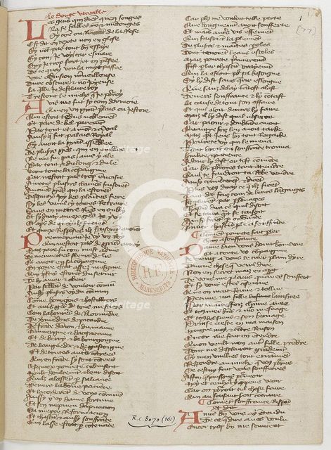 Ménagier de Paris, a manuscript page, 1393. Artist: Anonymous master  