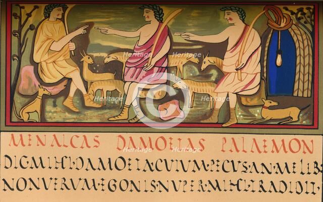 Menalcas, Damoetas and Palaemon, 5th century, (1849). Creator: Walter.