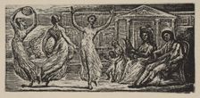 Menalcus Watching Women Dance, from Thornton's Pastorals of Virgil, 1821. Creator: William Blake