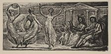 Menalcus Watching Women Dance, from Thornton's Pastorals of Virgil, 1821. Creator: William Blake