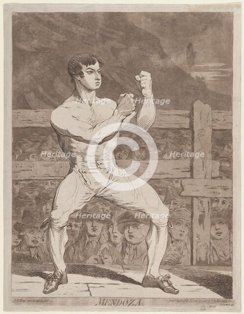 Mendoza, April 24 [1788]., April 24 [1788]. Creator: James Gillray.