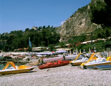 Mendolia Beach, Taormina, Sicily, Italy. Creator: Peter Thompson