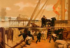 Mendez Nunez wounded in the Battle of El Callao (May 2, 1866), 19th century. Creator: Unknown