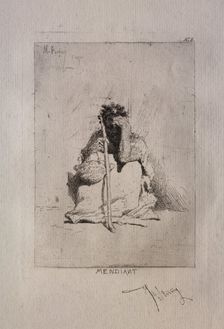Mendiant accroupi. Creator: Mariano Fortuny y Carbó (Spanish, 1838-1874)