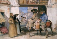 Mendicant Monks at Granada, 1832-1834. Creator: John Frederick Lewis