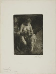 Mending, 1905. Creator: Anders Leonard Zorn