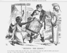 "Mending the Lesson", 1873. Creator: Joseph Swain