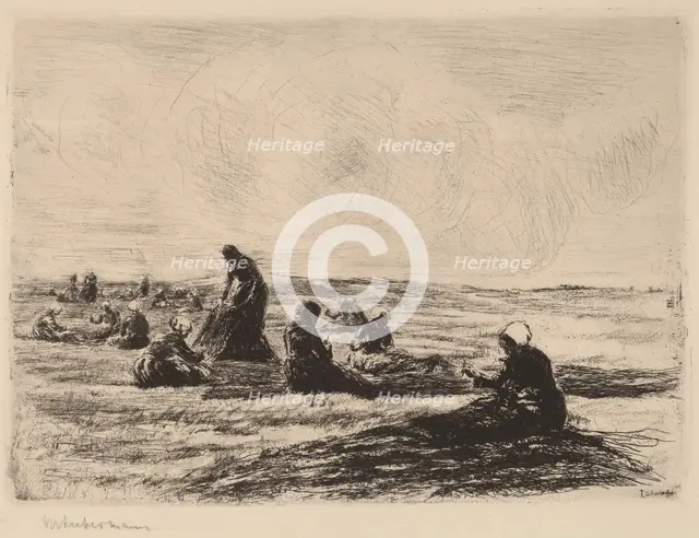 Mending the Nets, 1894. Creator: Max Liebermann.