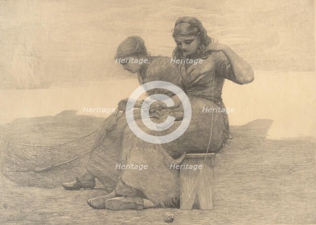 Mending the Tears, 1888. Creator: Winslow Homer.