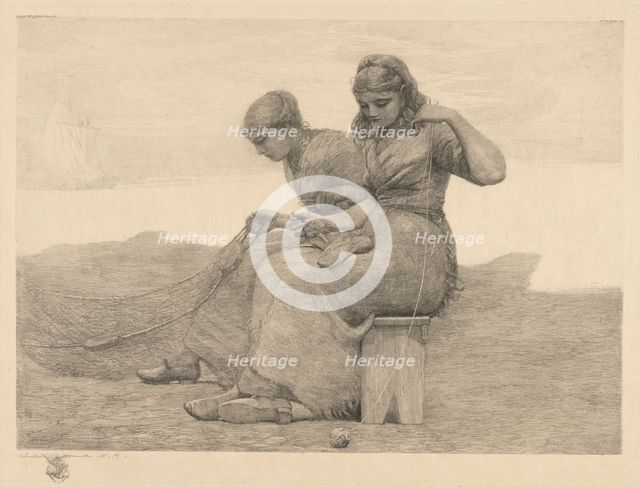 Mending the Tears, 1888. Creator: Winslow Homer (American, 1836-1910).