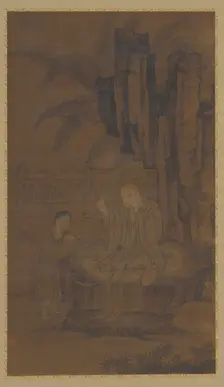 Mending Clothes in the Early Morning Sun, Ming dynasty, 15th-16th century. Creator: Unknown