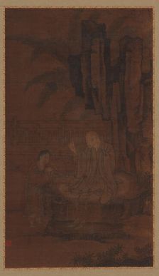 Mending Clothes in the Early Morning Sun, Ming dynasty, 15th-16th century. Creator: Unknown