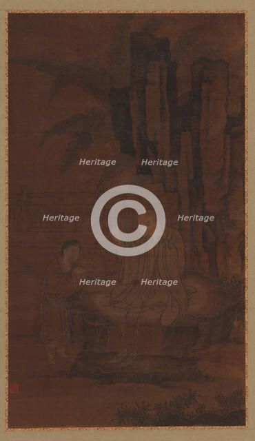 Mending Clothes in the Early Morning Sun, Ming dynasty, 15th-16th century. Creator: Unknown.