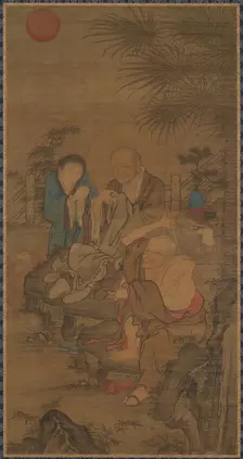 Mending Clothes in the Early Morning Sun, Ming dynasty, 15th-16th century. Creator: Unknown