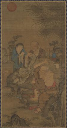 Mending Clothes in the Early Morning Sun, Ming dynasty, 15th-16th century. Creator: Unknown