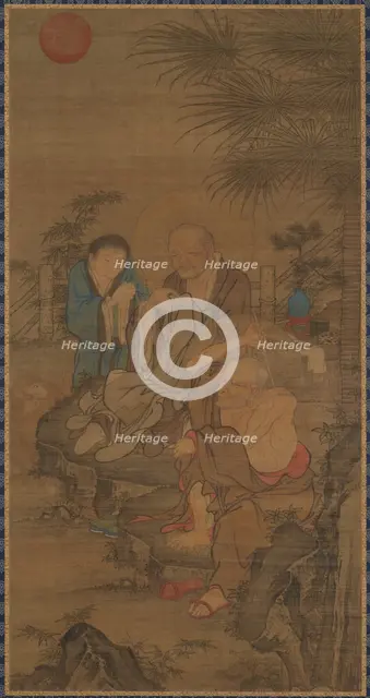 Mending Clothes in the Early Morning Sun, Ming dynasty, 15th-16th century. Creator: Unknown.