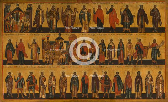 Menology of the month of October, between 1750 and 1800. Creator: Novgorod school.