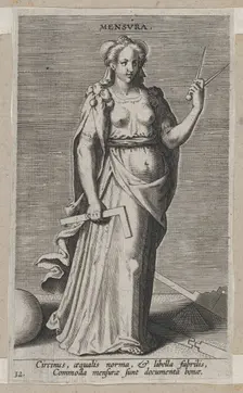 Mensura, from Prosopographia, ca. 1585-90., ca. 1585-90. Creator: Philip Galle