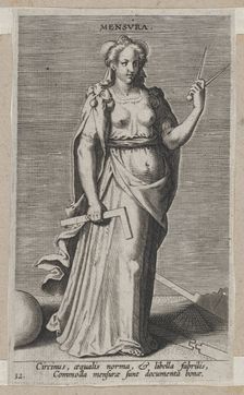 Mensura, from Prosopographia, ca. 1585-90., ca. 1585-90. Creator: Philip Galle