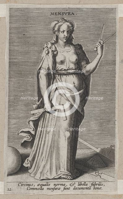 Mensura, from Prosopographia, ca. 1585-90., ca. 1585-90. Creator: Philip Galle.