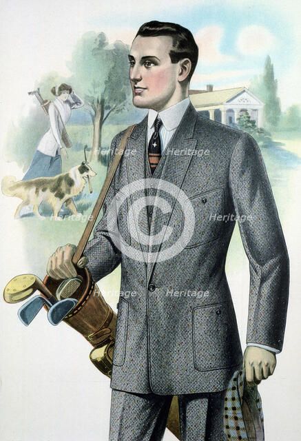 Men's golfing fashions, c1910. Artist: Unknown
