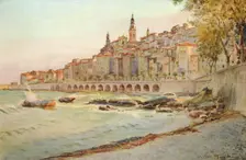 Mentone, from Garavan c1910, (1912). Artist: Walter Frederick Roofe Tyndale