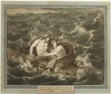 Mentor and Telemachus, Having Survived the Storm, Are Spirited to the Island of Calypso..., 1808. Creator: Bartolomeo Pinelli