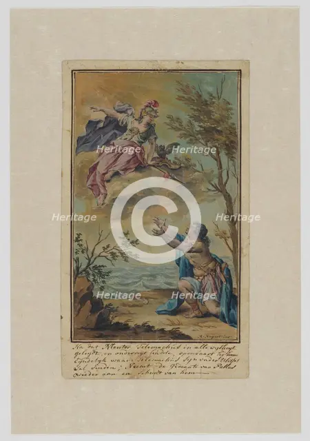 Mentor says goodbye to Telemachus, 1719-1775. Creator: Ruik Keyert.