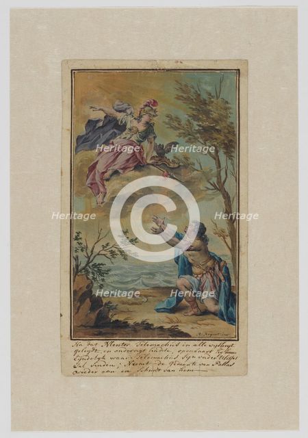 Mentor says goodbye to Telemachus, 1719-1775. Creator: Ruik Keyert.
